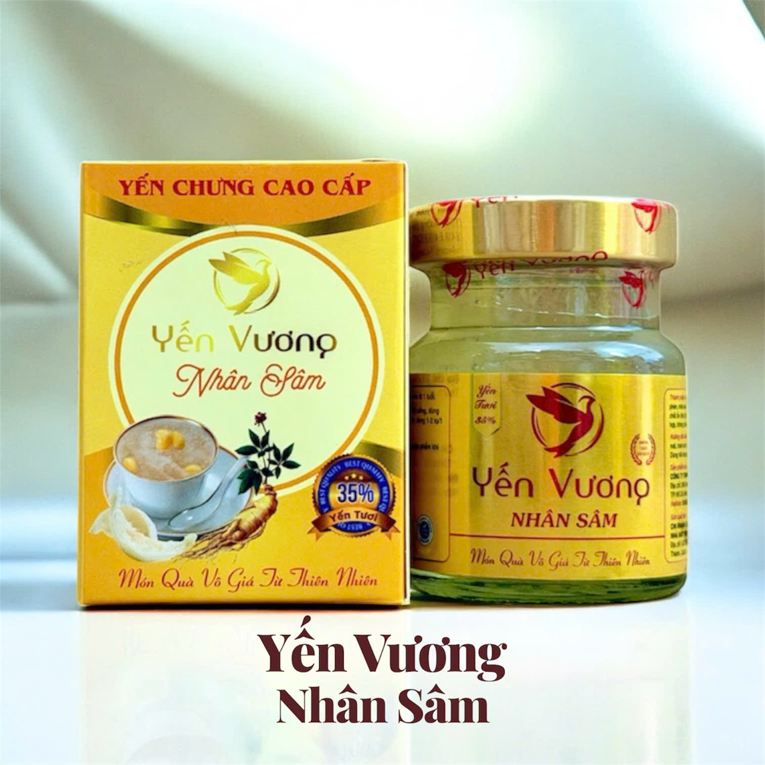 Hũ yến Vương 70ml có hộp Nhân Sâm